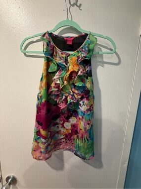 Sunny Leigh Multicolor Floral Ruffle Dress